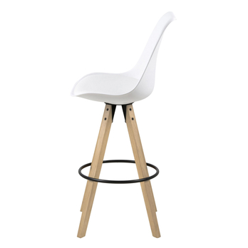 Barová stolička DIMA PU kaučukovník/biela 3