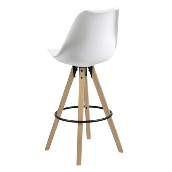 Barová stolička DIMA PU kaučukovník/biela 4