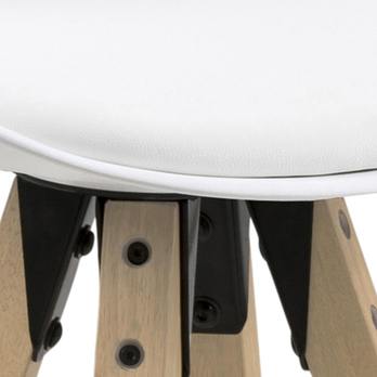 Barová stolička DIMA PU kaučukovník/biela 8