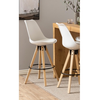 Barová stolička DIMA PU kaučukovník/biela 11