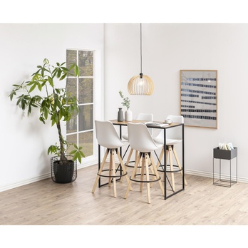 Barová stolička DIMA PU kaučukovník/biela 12