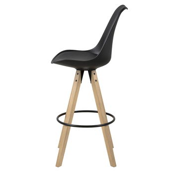 Barová stolička DIMA PU kaučukovník/čierna 3