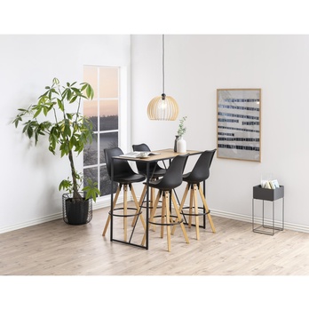 Barová stolička DIMA PU kaučukovník/čierna 1