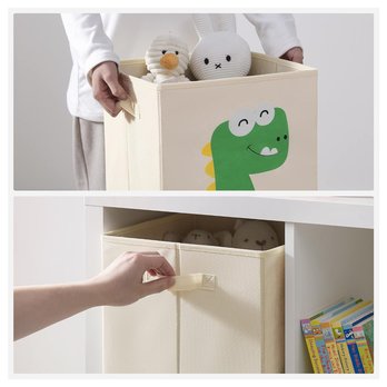 Detské úložné boxy DINO béžová, sada 3 ks 3