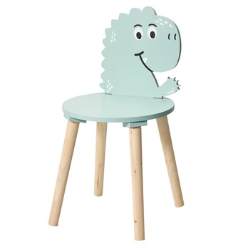 Detská sada stola a stoličiek DINO modrá/drevo 3