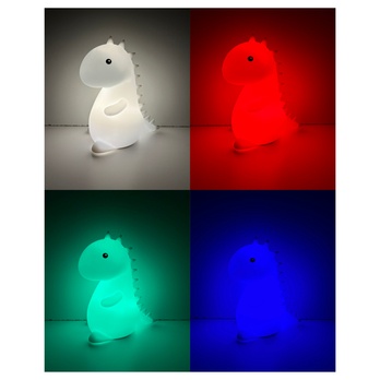 Detská nočná lampa DINO biela 1