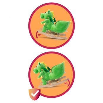 Hojdacie kresielko DINO zelená/žltá 1