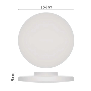 Stropné kúpeľňové svietidlo DIONI biela, priemer 36 cm 10