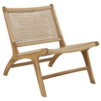 Kreslo s podnožkou DIRBY teak 2