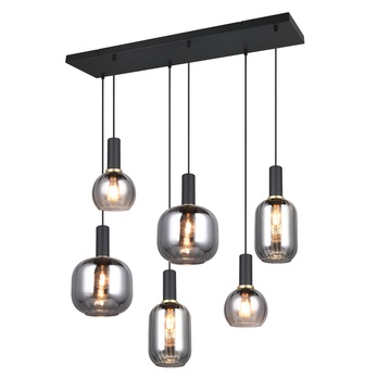 Závesné svietidlo DIVA 6 čierna/sivá 1