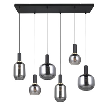 Závesné svietidlo DIVA 6 čierna/sivá 2