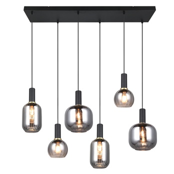 Závesné svietidlo DIVA 6 čierna/sivá 3