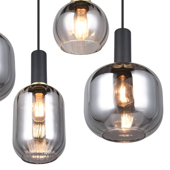 Závesné svietidlo DIVA 6 čierna/sivá 4