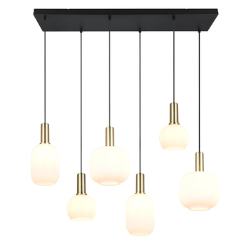 Závesné svietidlo DIVA 6 čierna/biela 3