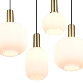 Závesné svietidlo DIVA 6 čierna/biela 4