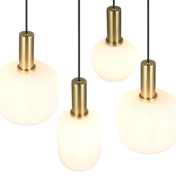 Závesné svietidlo DIVA 6 čierna/biela 5