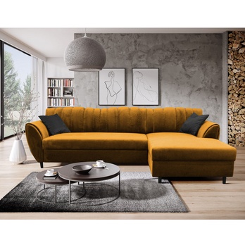 Sedacia súprava DIVA pravá, žltá/antracitová 1