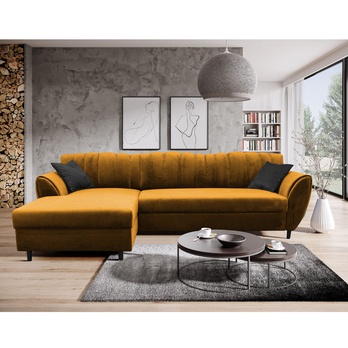 Sedacia súprava DIVA ľavá, žltá/antracitová 1