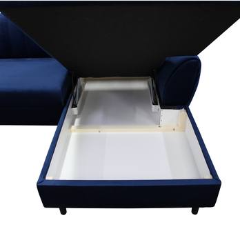 Sedacia súprava DIVA pravá, modrá/žltá 3