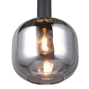 Závesné svietidlo DIVA čierna/sivá 2