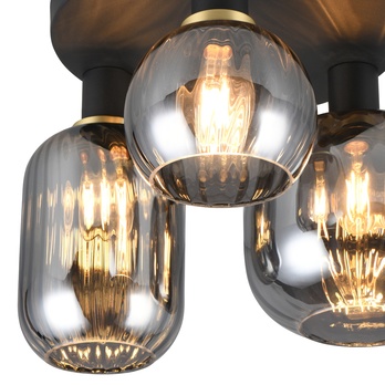 Stropné svietidlo DIVA čierna/sivá 6