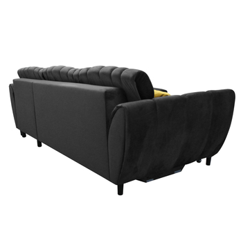 Sedacia súprava DIVA pravá, antracitová/žltá 2