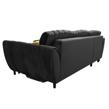 Sedacia súprava DIVA ľavá, antracitová/žltá 2