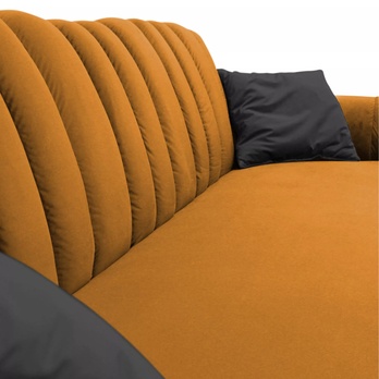 Sedacia súprava DIVA ľavá, žltá/antracitová 5