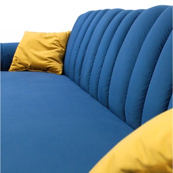 Sedacia súprava DIVA pravá, modrá/žltá 5