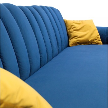 Sedacia súprava DIVA ľavá, modrá/žltá 5