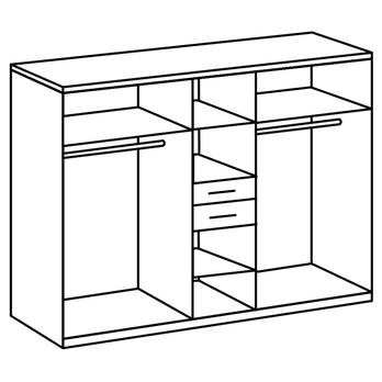 Šatníková skriňa DIVELLE 1 biela/dub sagerau 2