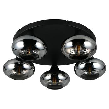 Stropné svietidlo DIVINA 2 čierna/dymové sklo 1