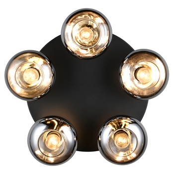 Stropné svietidlo DIVINA 2 čierna/dymové sklo 2