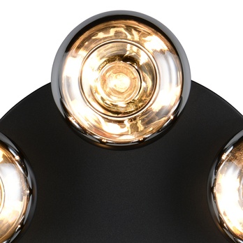 Stropné svietidlo DIVINA 2 čierna/dymové sklo 5