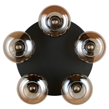 Stropné svietidlo DIVINA 2 čierna/jantárové sklo 3