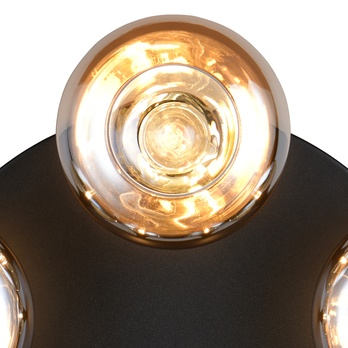 Stropné svietidlo DIVINA 2 čierna/jantárové sklo 5