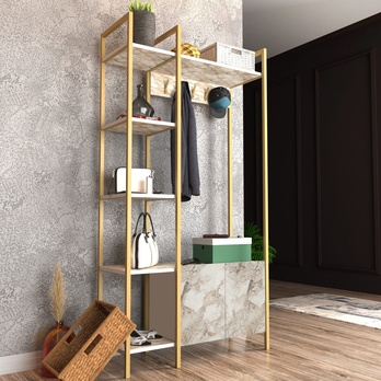 Predsieňová zostava DOGA mramor/zlatá 1