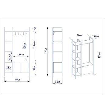 Predsieňová zostava DOGA mramor/zlatá 3