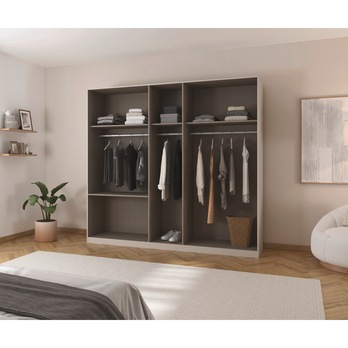 Šatníková skriňa DOKA II šampanské/dub atlantic tmavý 2