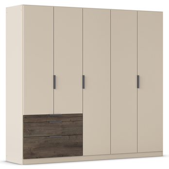 Šatníková skriňa DOKA II šampanské/dub atlantic tmavý 3