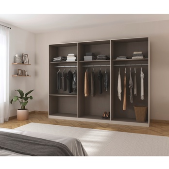 Šatníková skriňa DOKA III šampanské/dub atlantic tmavý 2