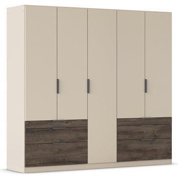 Šatníková skriňa DOKA V šampanské/dub atlantic tmavý 2