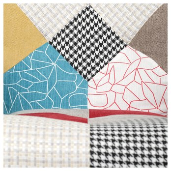 Kreslo s podnožkou DOLMA patchwork 9