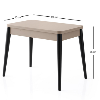 Jedálenský stôl DOLUNAY kávová/čierna 3