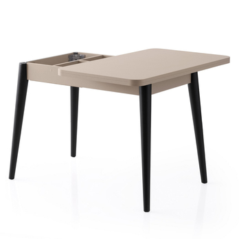 Jedálenský stôl DOLUNAY kávová/čierna 6