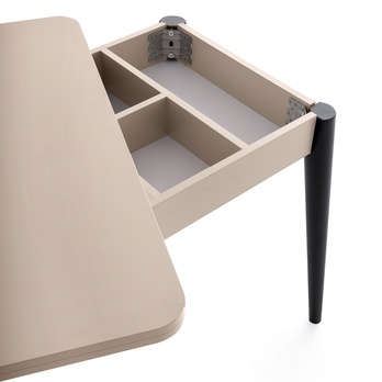 Jedálenský stôl DOLUNAY kávová/čierna 7