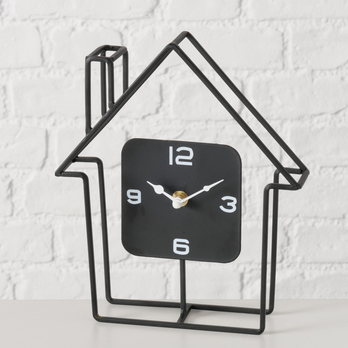 Stolné hodiny DOMČEK plast/kov 1
