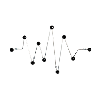 Nástenný vešiak DOMINIC čierna/strieborná 1