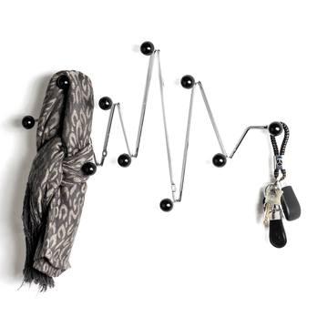 Nástenný vešiak DOMINIC čierna/strieborná 2