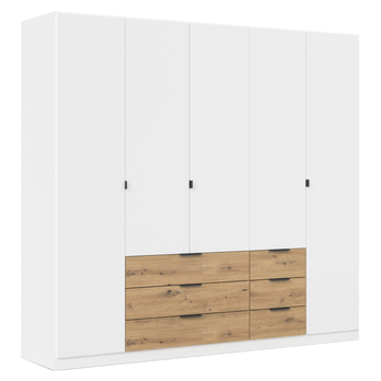 Šatníková skriňa DOMOA II alpská biela/dub artisan 3